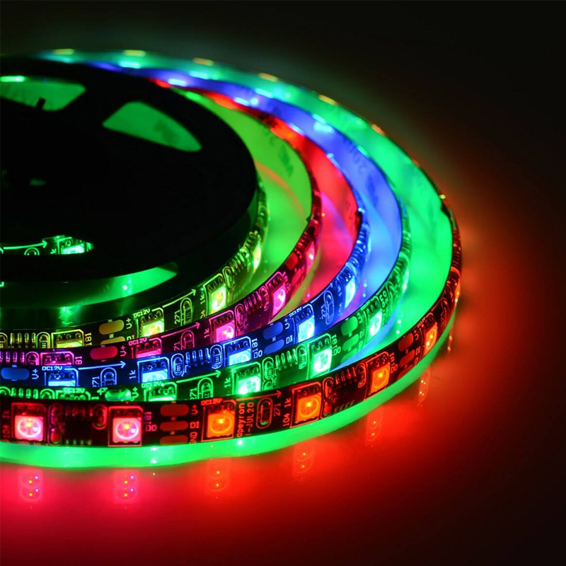 Комплект цифровой светодиодной ленты 14,4W/m 60Led/m 5050SMD разноцветный 2M Белый Комплект цифровой светодиодной ленты 14,4W/m 60Led/m 5050SMD разноцветный 2M Белый в Брянске | Loft Concept