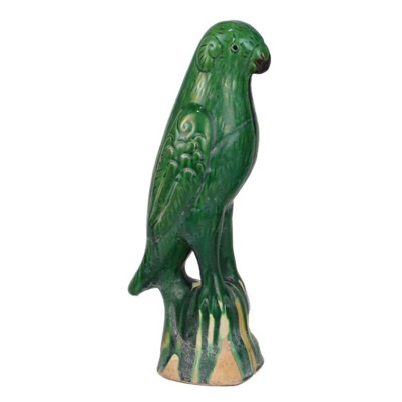 Статуэтка Green Parrot Porcelain Зеленый Статуэтка Green Parrot Porcelain Зеленый в Брянске | Loft Concept