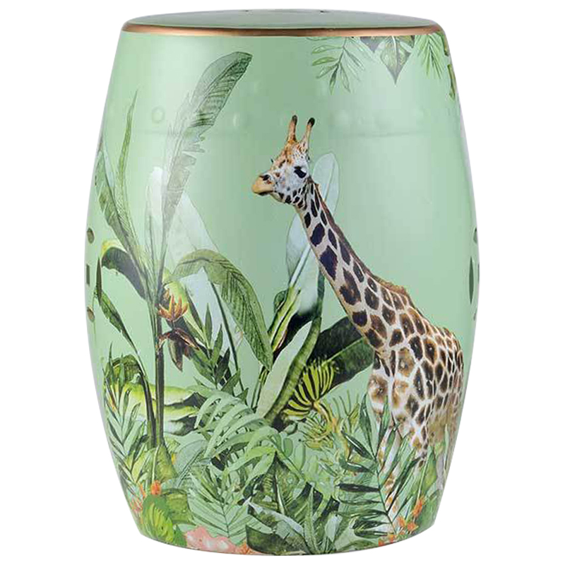 Керамический табурет Giraffe Tropical Animal Ceramic Stool Green Прозрачный зеленый Коричневый Зеленый Керамический табурет Giraffe Tropical Animal Ceramic Stool Green Прозрачный зеленый Коричневый Зеленый в Брянске | Loft Concept