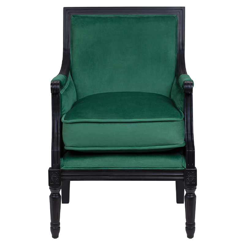 Кресло Harry Armchair black and green velour Зеленый Черный Кресло Harry Armchair black and green velour Зеленый Черный в Брянске | Loft Concept
