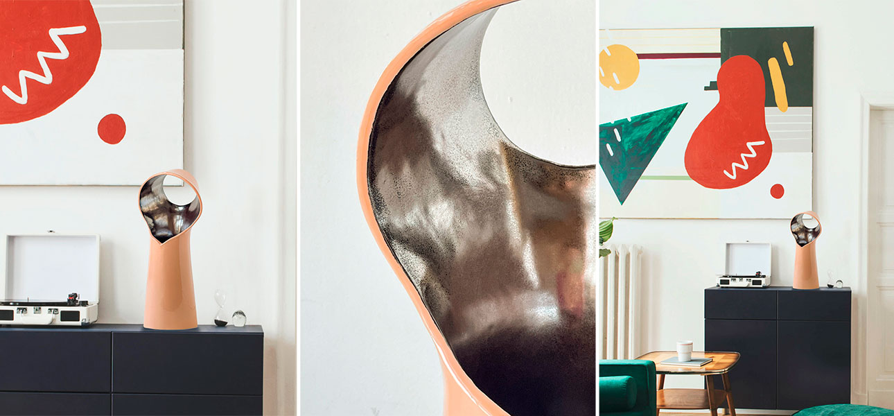 Настольная лампа NUN лососёвая - фото