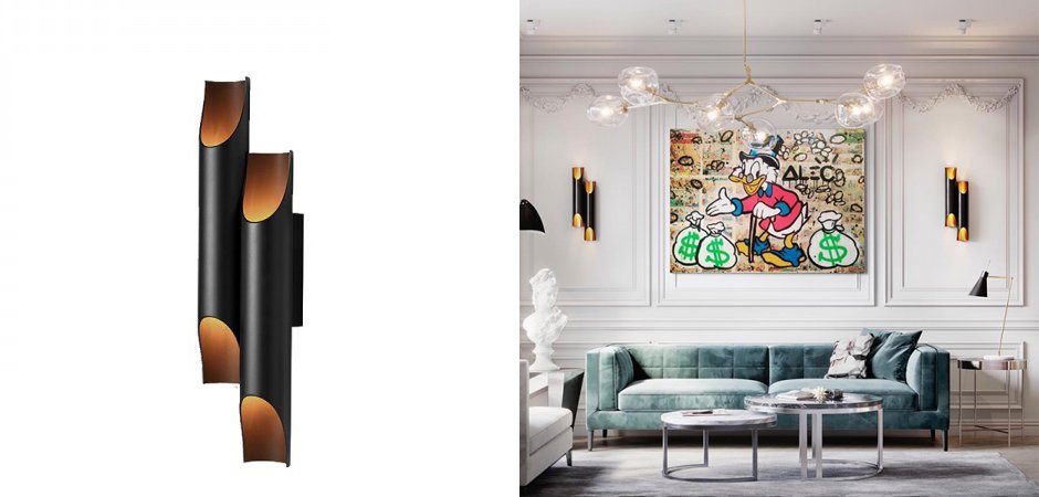 Бра Galliano Double by DELIGHTFULL Black Бра Galliano Double by DELIGHTFULL Black - Loft-Concept в Брянске