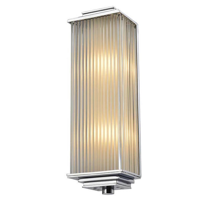 Бра Brion Glass Rectangle Wall Lamp Nickel Никель Прозрачный (Transparent) в Брянске | Loft Concept 