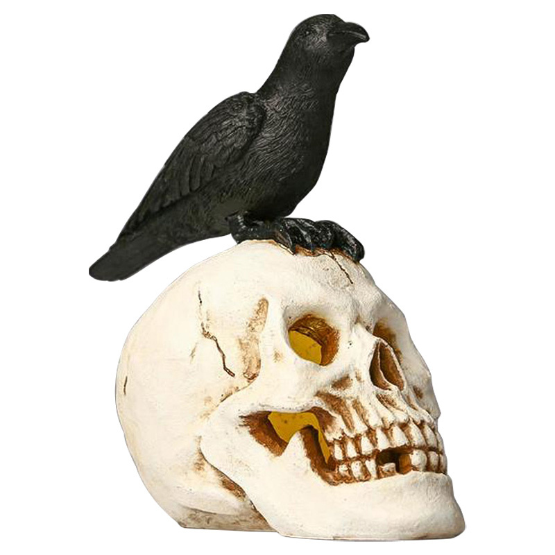 Статуэтка Raven and Skull II Черный Белый Статуэтка Raven and Skull II Черный Белый в Брянске | Loft Concept