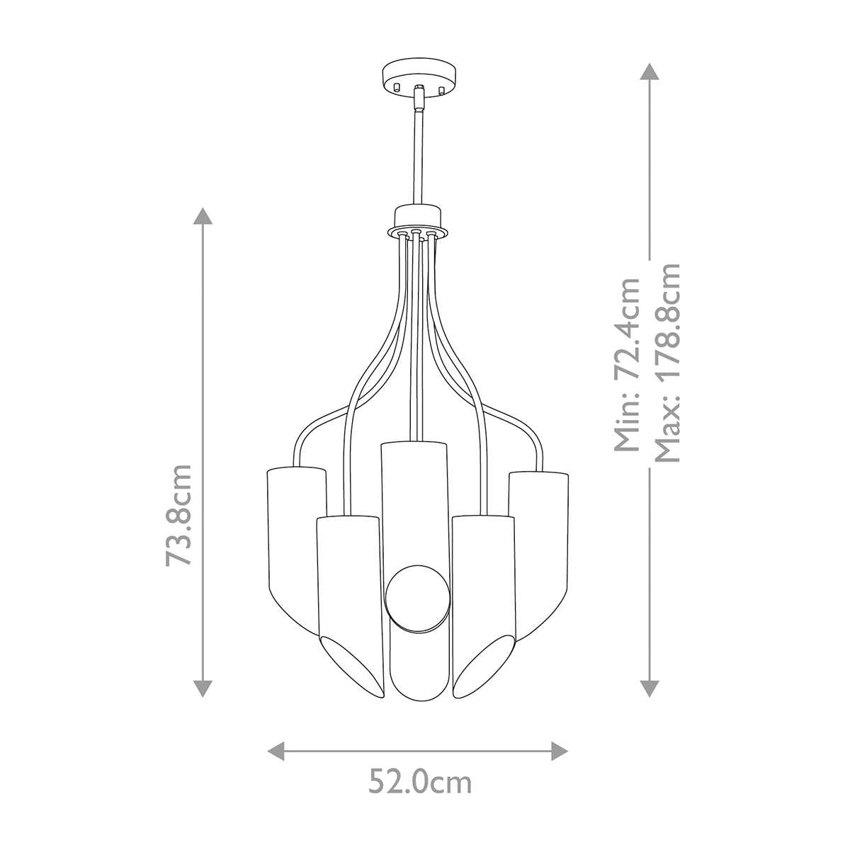 Люстра белого цвета с 6-ю цилиндрическими плафонами Elstead Lighting в Брянске