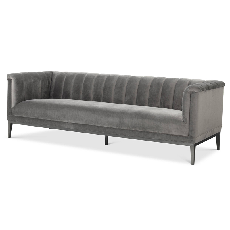 Диван Eichholtz Sofa Raffles grey Серый Темная бронза Диван Eichholtz Sofa Raffles grey Серый Темная бронза в Брянске | Loft Concept