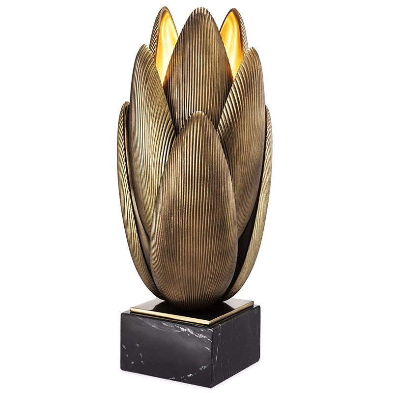 Настольная лампа Eichholtz Table Lamp Blossom Латунь Винтажная латунь Черный Мрамор Nero Настольная лампа Eichholtz Table Lamp Blossom Латунь Винтажная латунь Черный Мрамор Nero в Брянске | Loft Concept