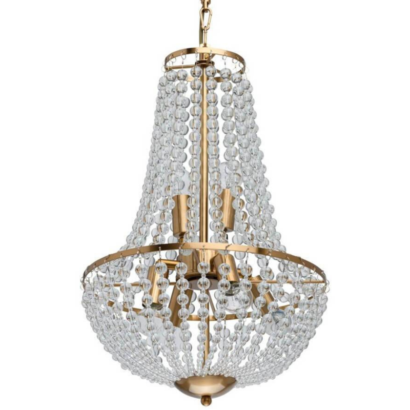 Люстра Virginia Clear Beads Chandelier Gold Золотой Прозрачное Стекло в Брянске | Loft Concept 