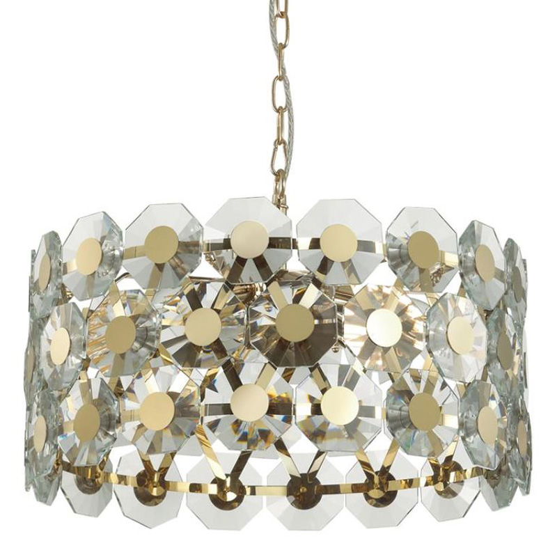 Люстра Crystal Octagons Gold Золотой Прозрачное Стекло Люстра Crystal Octagons Gold Золотой Прозрачное Стекло в Брянске | Loft Concept