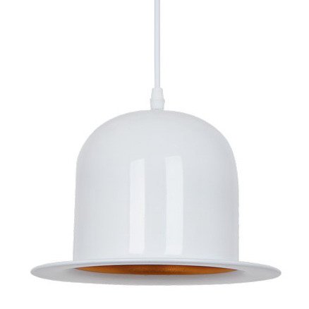Подвесной светильник Pendant Lamp Banker Bowler Hat White II Белый Подвесной светильник Pendant Lamp Banker Bowler Hat White II Белый в Брянске | Loft Concept
