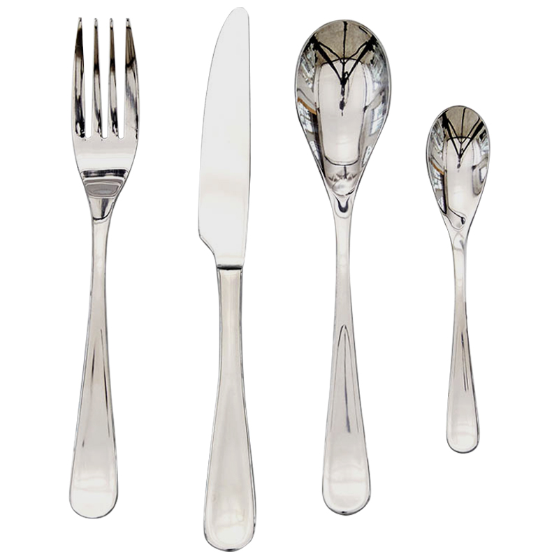 Столовые приборы на 4 персоны Contemporary Cutlery Set Серебряный Столовые приборы на 4 персоны Contemporary Cutlery Set Серебряный в Брянске | Loft Concept