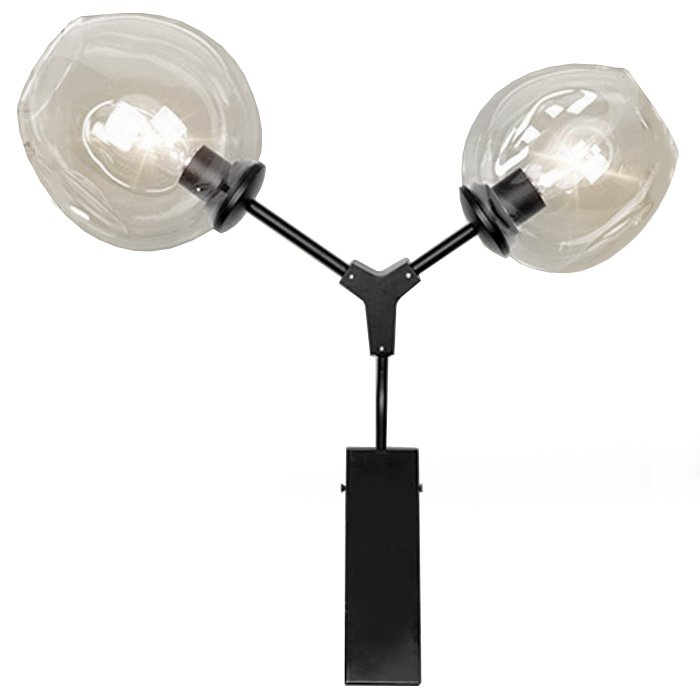 Бра Сrumpled Glas Wall Lamp Черный Золотой Бра Сrumpled Glas Wall Lamp Черный Золотой в Брянске | Loft Concept