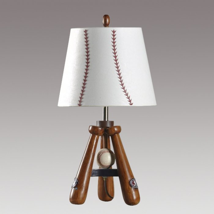 Настольная лампа Baseball vintage Коричневый Белый Настольная лампа Baseball vintage Коричневый Белый в Брянске | Loft Concept