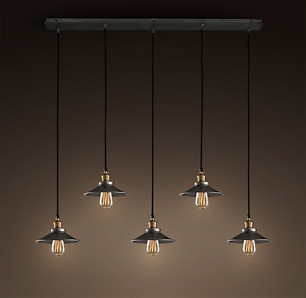 Люстра Loft Cone Pendant Line 5 Черный Люстра Loft Cone Pendant Line 5 Черный в Брянске | Loft Concept