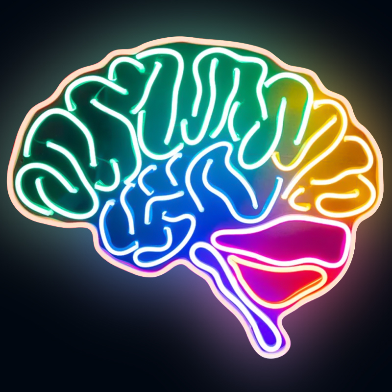 Неоновая настенная лампа Colorful Brain Neon Wall Lamp Мульти Неоновая настенная лампа Colorful Brain Neon Wall Lamp Мульти в Брянске | Loft Concept