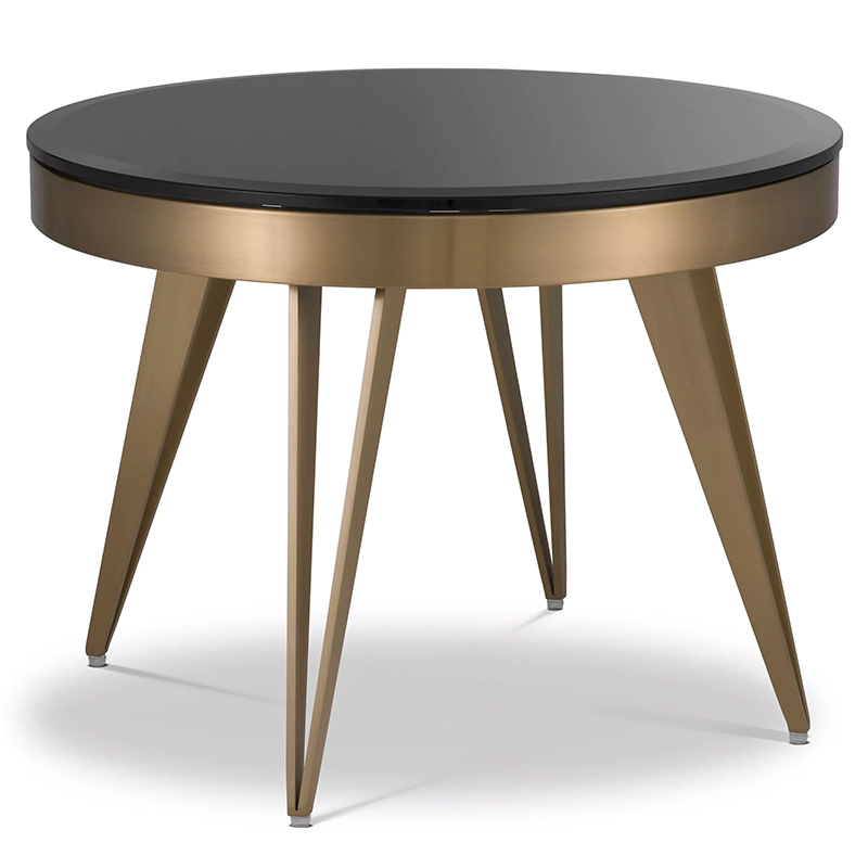 Приставной стол Side Table Rocco Латунь Черный Приставной стол Side Table Rocco Латунь Черный в Брянске | Loft Concept