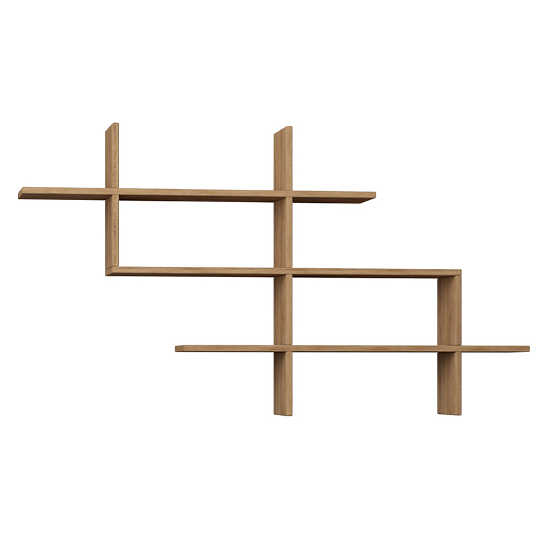 Полка фигурная подвесная цвета древесины HALIC BOOKCASE OAK Древесина Полка фигурная подвесная цвета древесины HALIC BOOKCASE OAK Древесина в Брянске | Loft Concept