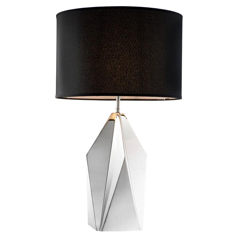 Настольная лампа Eichholtz Table Lamp Setai Nickel Никель Черный Настольная лампа Eichholtz Table Lamp Setai Nickel Никель Черный в Брянске | Loft Concept