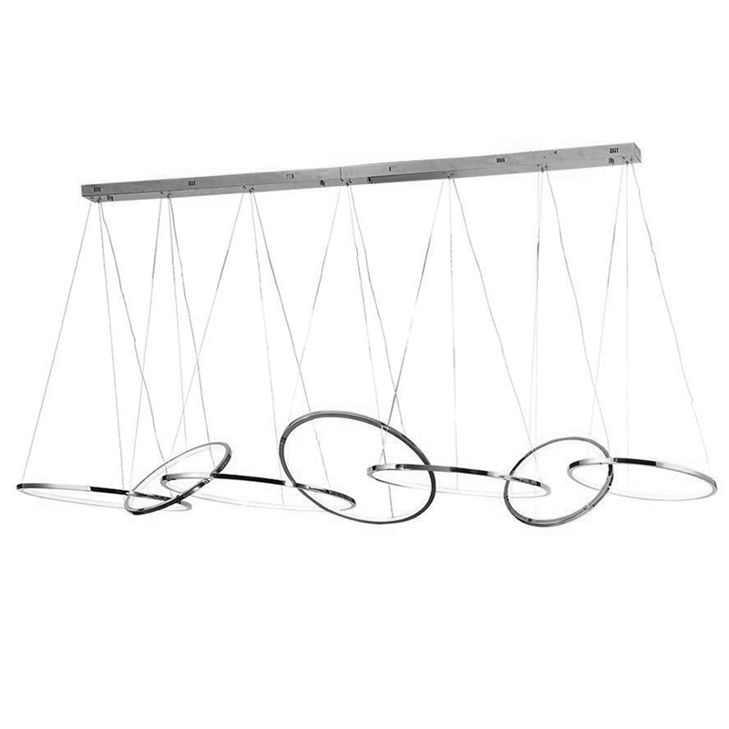Люстра Ring Connection Horizontal Chandelier Chrome Хром Люстра Ring Connection Horizontal Chandelier Chrome Хром в Брянске | Loft Concept