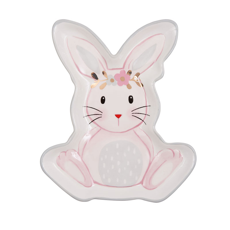 Тарелка детская Pink Bunny Белый Розовый пастельный Тарелка детская Pink Bunny Белый Розовый пастельный в Брянске | Loft Concept