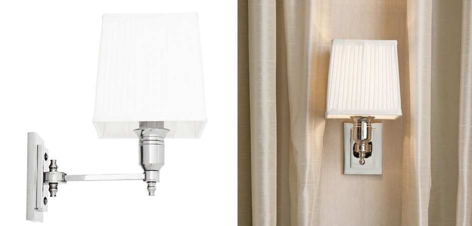 Бра Wall Lamp Lexington Single Nickel+White Бра Wall Lamp Lexington Single Nickel+White - Loft-Concept в Брянске