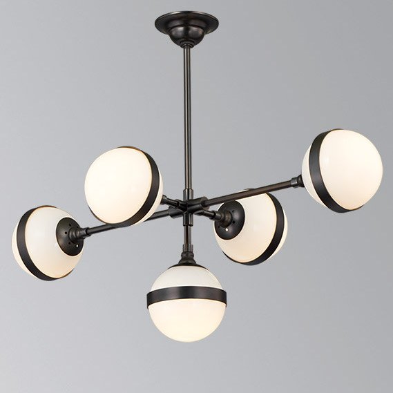 Люстра Peggy Futura lamp V Hangar Design Черный Молочный Люстра Peggy Futura lamp V Hangar Design Черный Молочный в Брянске | Loft Concept