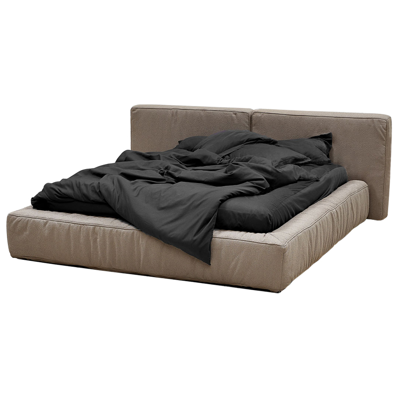 Кровать двуспальная с подъёмным механизмом Madelyn Bed Beige Gray Бежево-серый Кровать двуспальная с подъёмным механизмом Madelyn Bed Beige Gray Бежево-серый в Брянске | Loft Concept