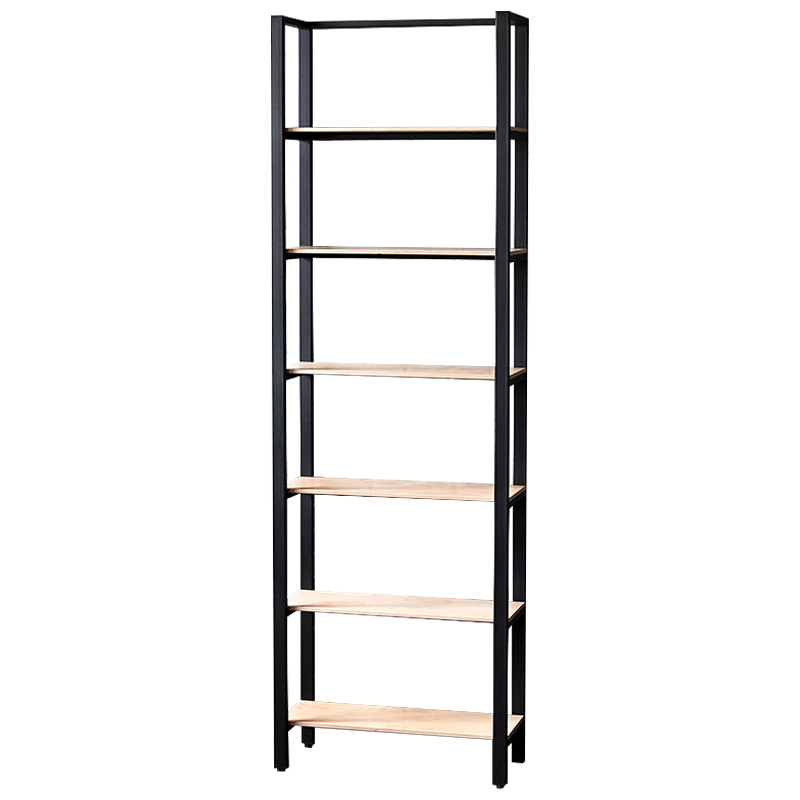 Стеллаж Webster Industrial Metal Rust Rack Черный Древесина Стеллаж Webster Industrial Metal Rust Rack Черный Древесина в Брянске | Loft Concept