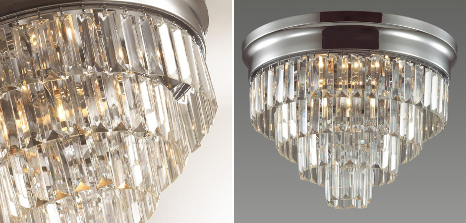 Хрустальная потолочная люстра Crystal Fountain Maxi Хром Хрустальная потолочная люстра Crystal Fountain Maxi Хром - Loft-Concept в Брянске
