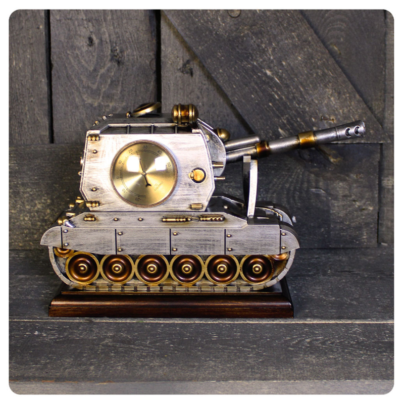 Часы Tank Clock Золотой Серебряный в Брянске | Loft Concept 