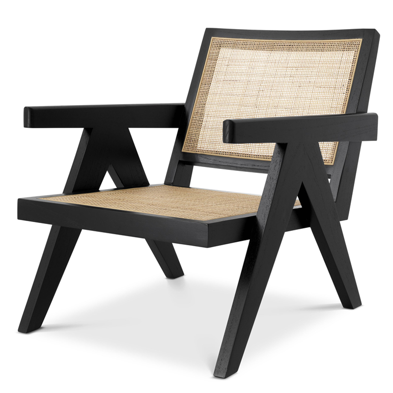 Кресло Eichholtz Chair Aristide black Черный Бежевый Кресло Eichholtz Chair Aristide black Черный Бежевый в Брянске | Loft Concept