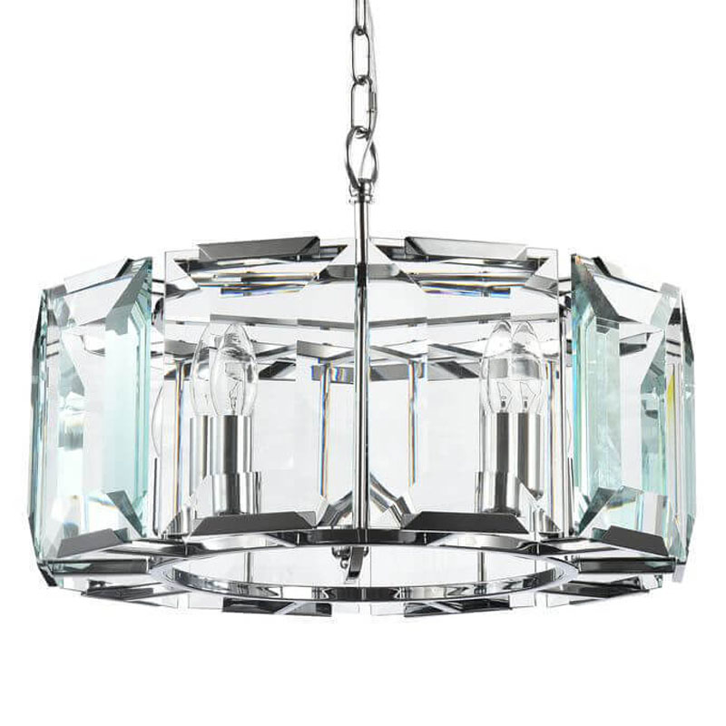 Люстра Lari Harlow Crystal Round Chandelier chrome 5 Хром в Брянске | Loft Concept 