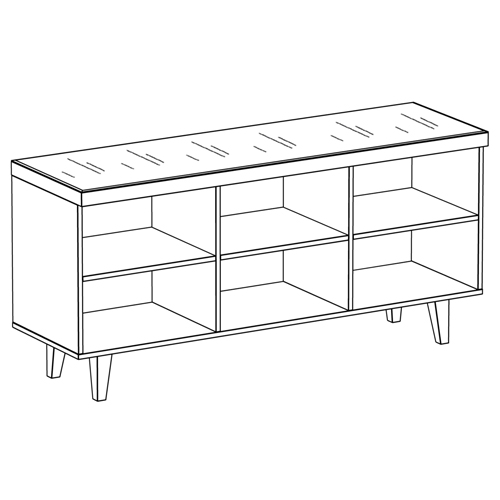 Длинная тумба с зеркальным декором Arden Cabinet Длинная тумба с зеркальным декором Arden Cabinet в Брянске