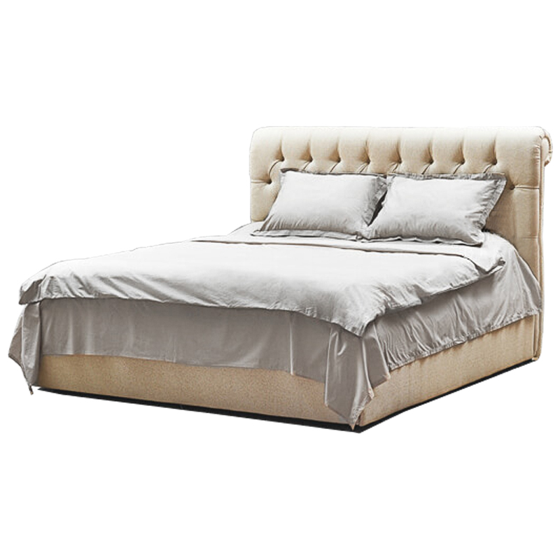 Кровать Beige Capitone Bed Бежевый Кровать Beige Capitone Bed Бежевый в Брянске | Loft Concept
