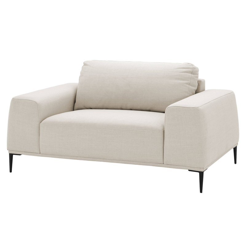 Кресло Eichholtz Loveseat Montado natural Молочный Черный Кресло Eichholtz Loveseat Montado natural Молочный Черный в Брянске | Loft Concept