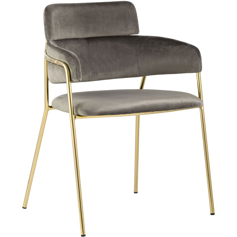 Polina chair Коричневый велюр Коричневый Золотой Polina chair Коричневый велюр Коричневый Золотой в Брянске | Loft Concept