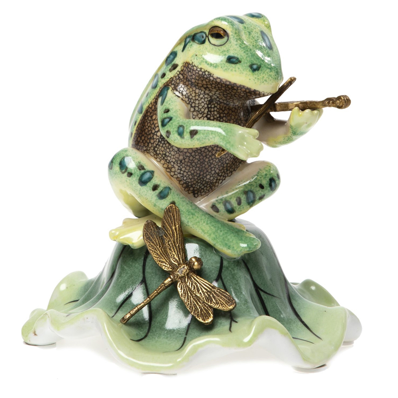 Статуэтка Frog Violinist Зеленый Золотой Статуэтка Frog Violinist Зеленый Золотой в Брянске | Loft Concept