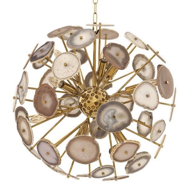 Branquinho Chandelier Agate Глянцевое золото Бежево-серый Branquinho Chandelier Agate Глянцевое золото Бежево-серый в Брянске | Loft Concept