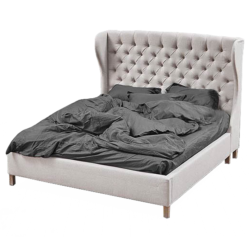 Кровать Aivengo Bed Light Gray Светло-серый Кровать Aivengo Bed Light Gray Светло-серый в Брянске | Loft Concept