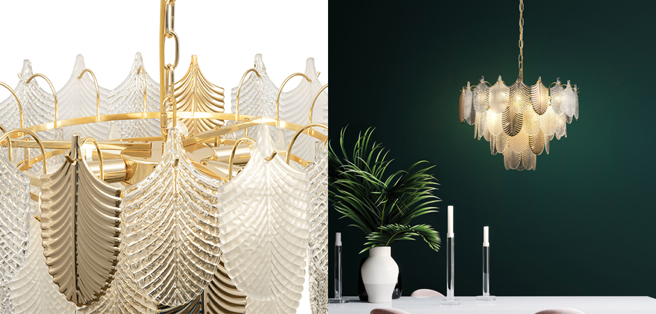 Люстра Feyar Gold Enlarged c Рельефным Стеклом Люстра Feyar Gold Enlarged c Рельефным Стеклом - Loft-Concept в Брянске