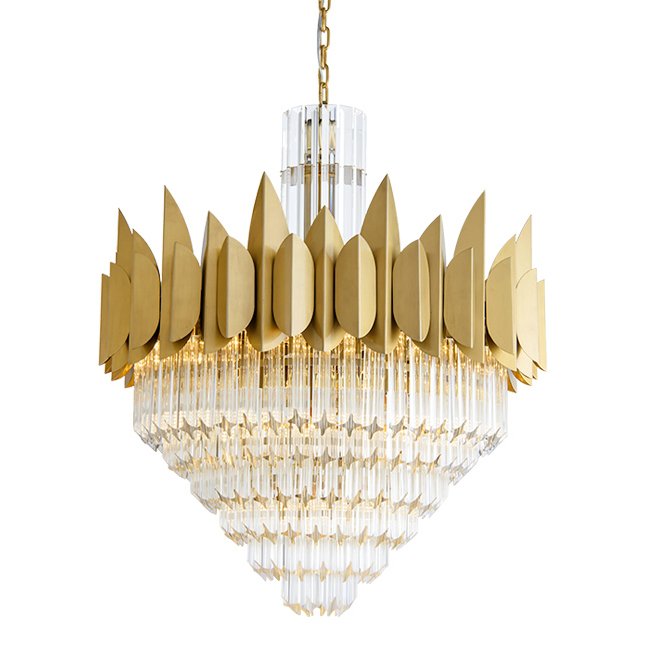 Подвесной светильник KEBO KING CHANDELIER six cascades Латунь Прозрачное Стекло Подвесной светильник KEBO KING CHANDELIER six cascades Латунь Прозрачное Стекло в Брянске | Loft Concept