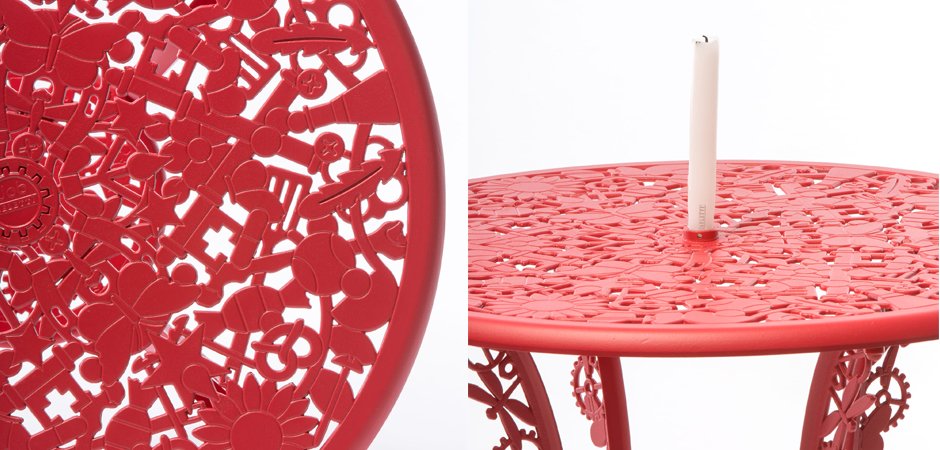 Обеденный стол Industry Collection ALUMINIUM TABLE – RED - Loft-Concept в Брянске