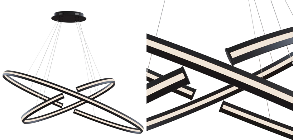 Люстра Half Ring Black & White Pendant M Люстра Half Ring Black & White Pendant M - Loft-Concept в Брянске