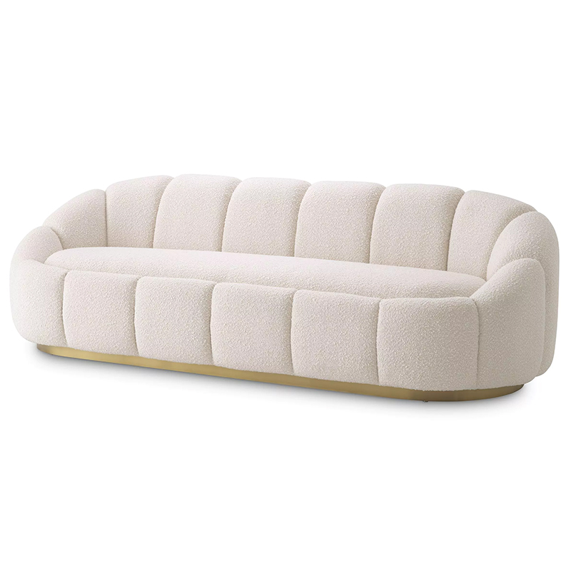 Диван Eichholtz Sofa Inger Boucle Cream Белый Латунь Диван Eichholtz Sofa Inger Boucle Cream Белый Латунь в Брянске | Loft Concept