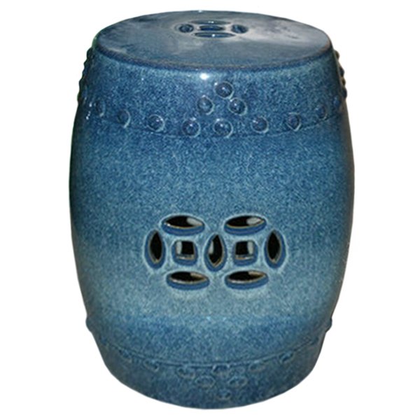 Китайский табурет ceramic garden stool blue AMBRE Винтажный голубой Китайский табурет ceramic garden stool blue AMBRE Винтажный голубой в Брянске | Loft Concept