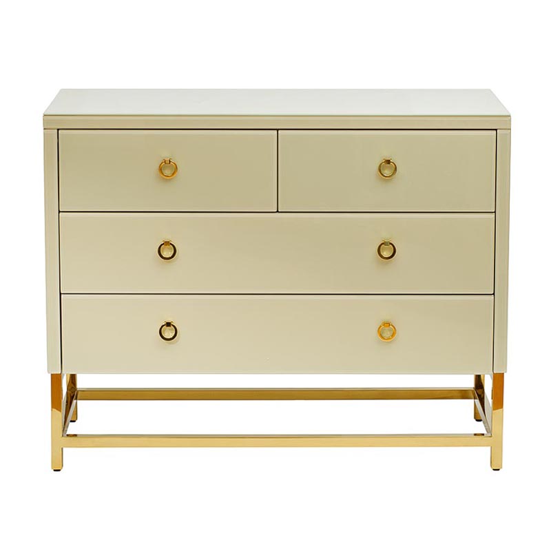 Комод в стиле модерн Marinella Beige Commode Бежевый Бежевый Золотой Комод в стиле модерн Marinella Beige Commode Бежевый Бежевый Золотой в Брянске | Loft Concept