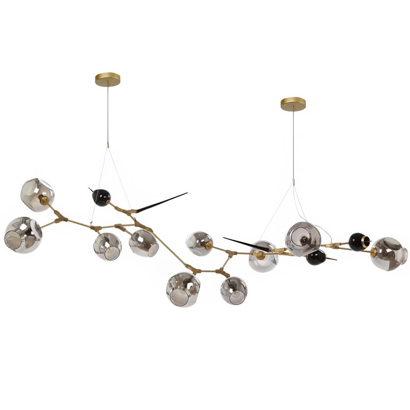 Люстра Chandelier bubbles and thorns Золотой Прозрачное Стекло Прозрачный черный Люстра Chandelier bubbles and thorns Золотой Прозрачное Стекло Прозрачный черный в Брянске | Loft Concept