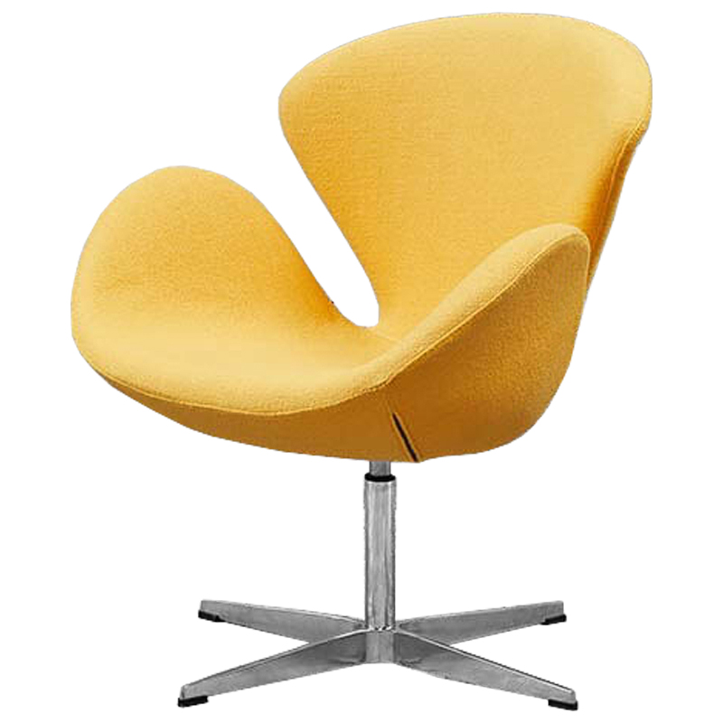 Кресло Swan Chair Yellow Желтый Хром Кресло Swan Chair Yellow Желтый Хром в Брянске | Loft Concept