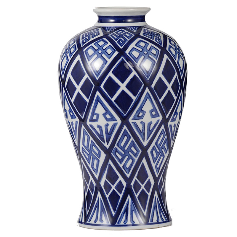 Ваза Fotini Vase Белый Синий Ваза Fotini Vase Белый Синий в Брянске | Loft Concept