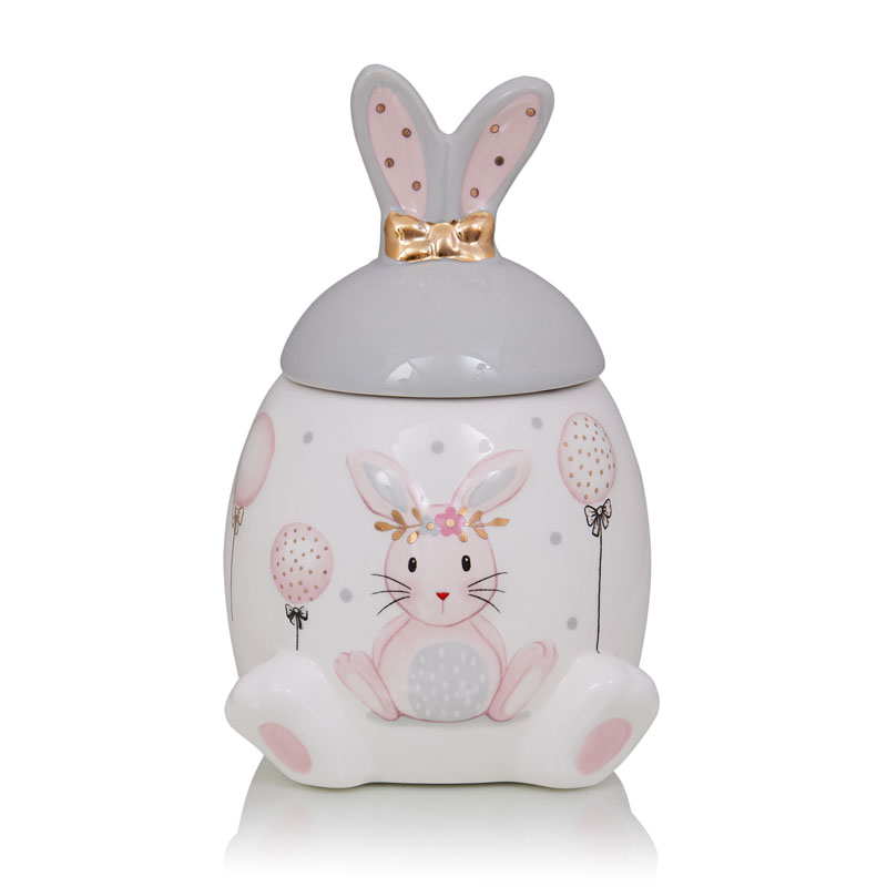 Ваза Kids Vase Bunny I Розовый пастельный Серый Ваза Kids Vase Bunny I Розовый пастельный Серый в Брянске | Loft Concept